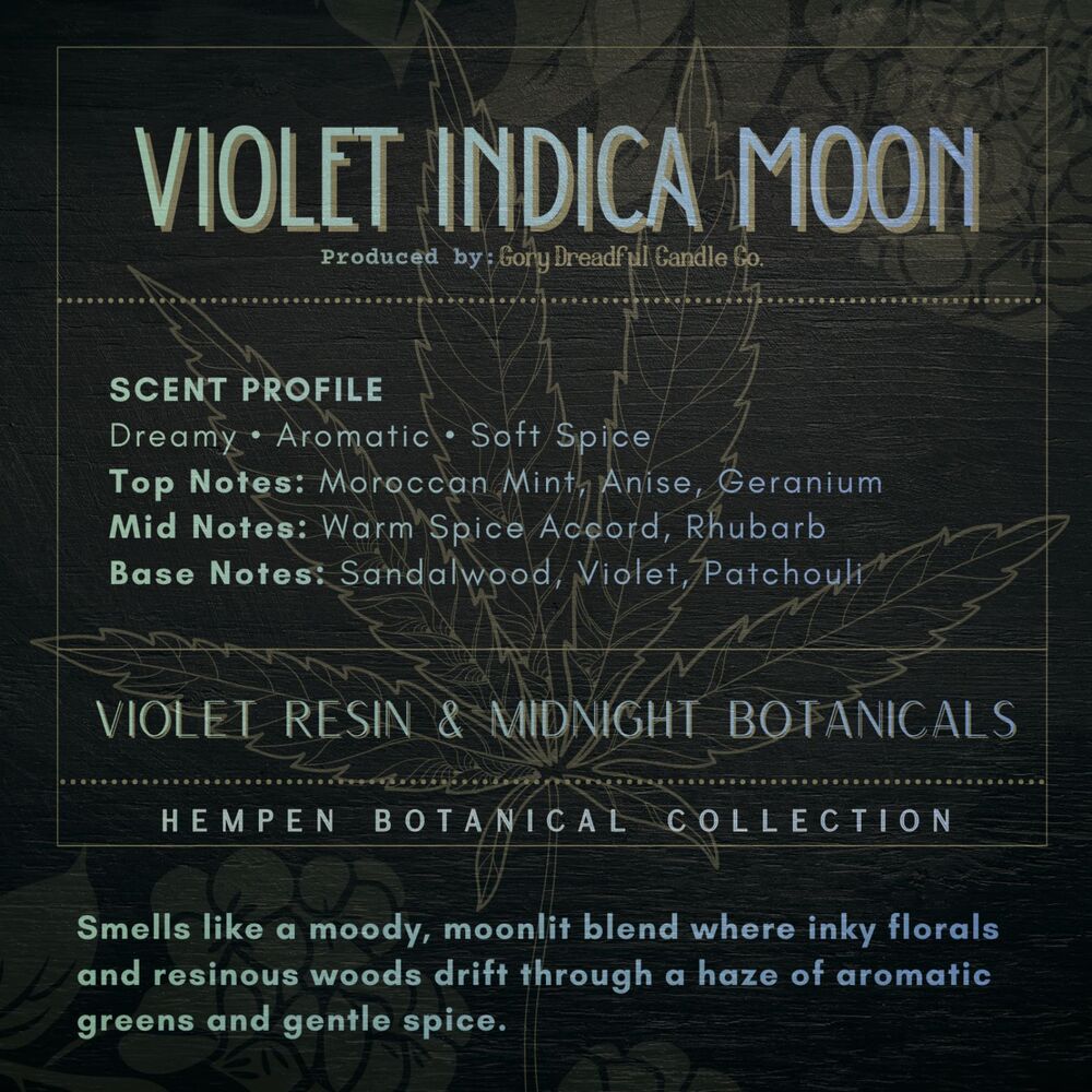 Violet Indica Moon – Violet Resin & Midnight Botanicals Scent Beeswax Melts - Picture 2 of 8